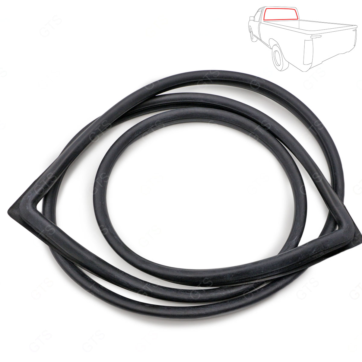 thumbnail image 2 of Rear Outer Window Rubber Weatherstrip For Isuzu TFR / LUV Pick Up 1991-1997 - Matte Black, 4-Door 2 of 5