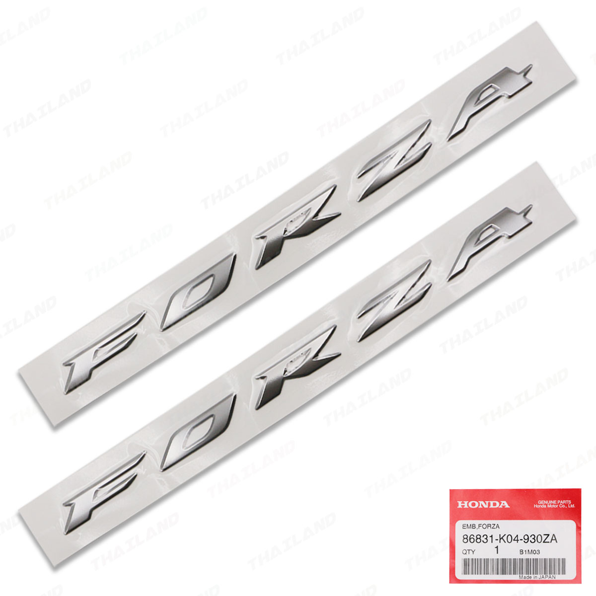 Fits Honda Forza 300cc Bike 2018 20 2X Grey Side Logo Decal Model