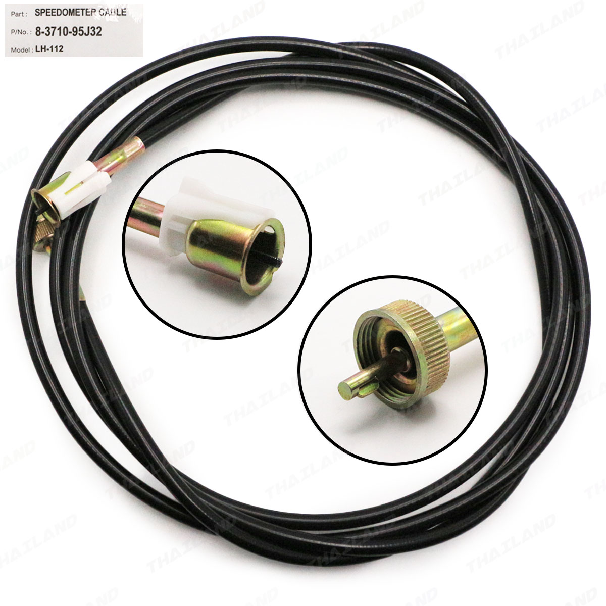 殿堂 For Black Speedo Cable Speedometer Toyota LH112 Van Hiace 応援グッズ
