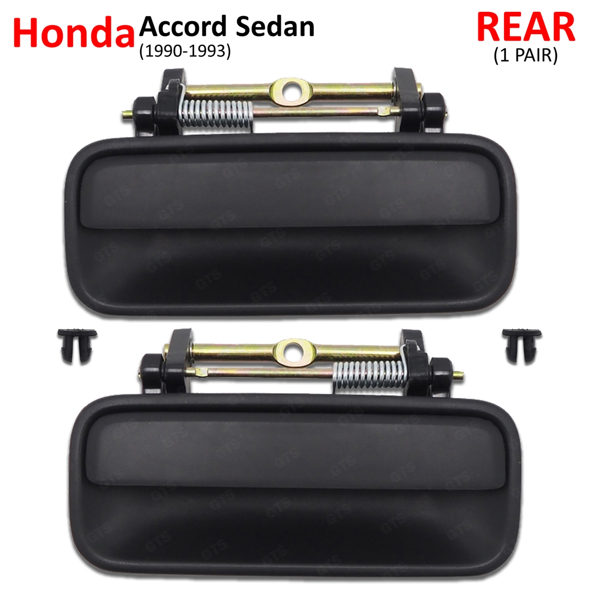 Set 4Dr Outside Outer Door Handle Fits Honda Accord Sedan 1990
