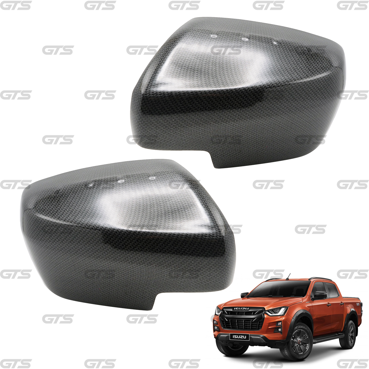 Carbon Mirror Side Cover Trim Fits Isuzu D-Max Pick up Dmax