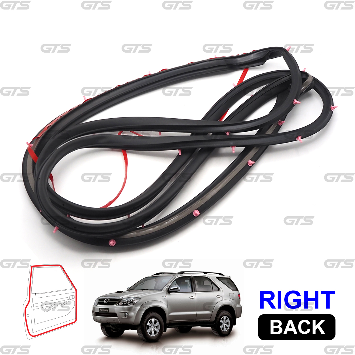 Kit Bras + Balai Essuie-glace Arrière Pour Toyota Fortuner MK1 2004-2015 – Acier 304H, Caoutchouc Naturel – Visibilité Pluie/neige