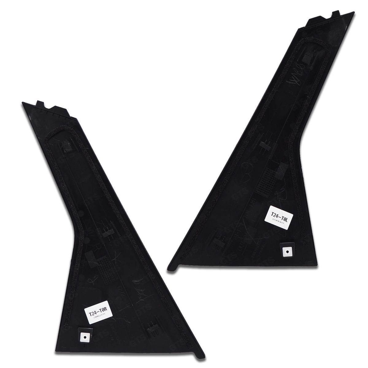 Set Black RS Mirror Cap Door Pillar Molding Fits Honda Civic FE RS 2021 - 2023 - Picture 10 of 11