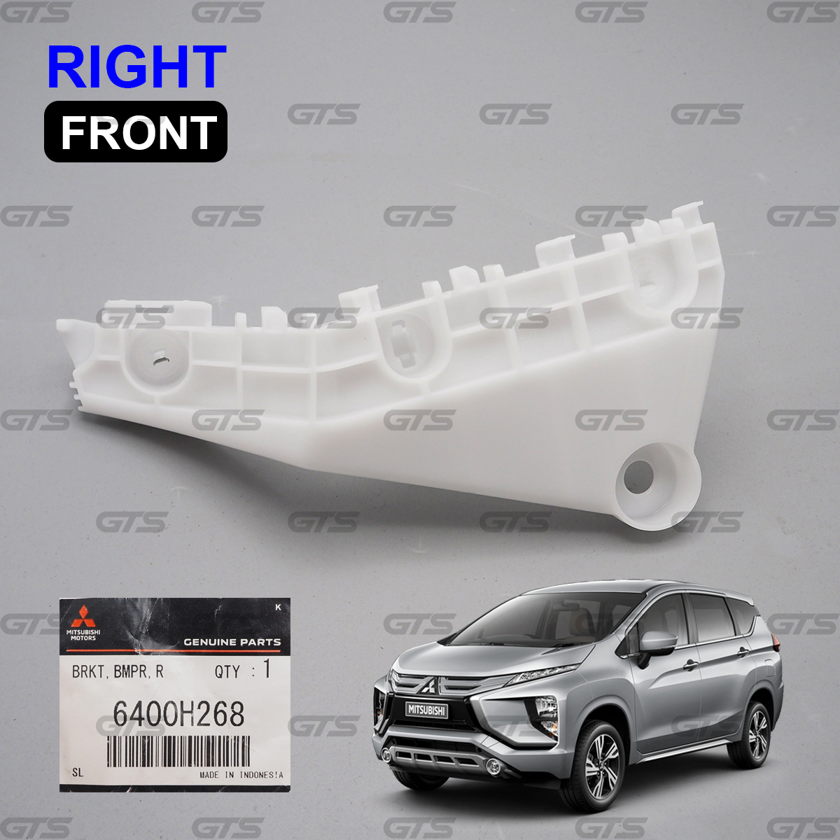 6400H268 Front Rh Bracket Bumper Side Fits Mitsubishi X-Pander