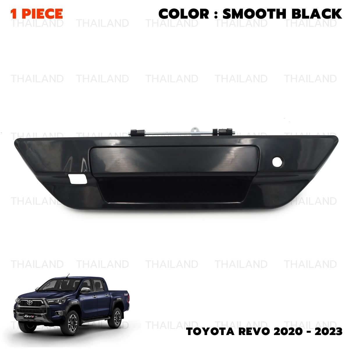 Black Tailgate Handle Hand Camera&Keyhole Fits Toyota Hilux Revo