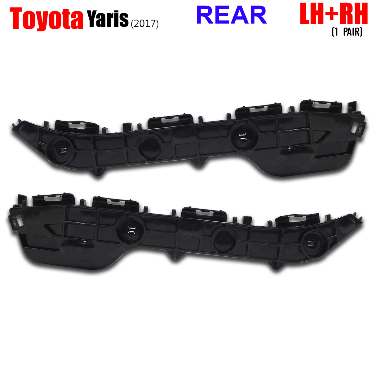 Rear Lh+Rh Retainer Bumper Bracket Fits Toyota Yaris 5Dr Hatchback