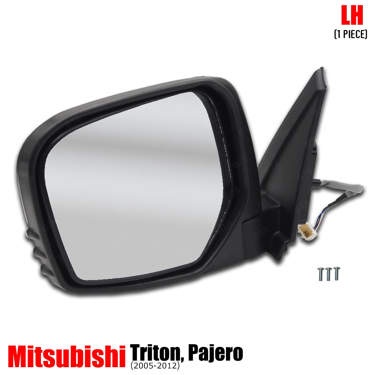 Left Chrome Electric Power Door Mirror Fits Mitsubishi