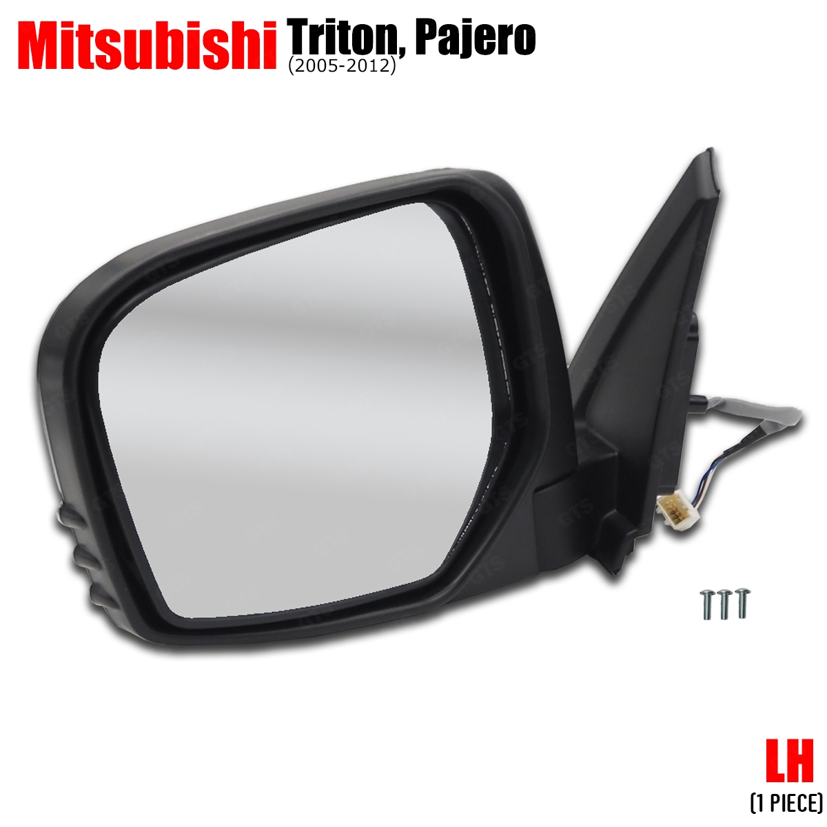 Left Chrome Electric Power Door Mirror For Mitsubishi Triton