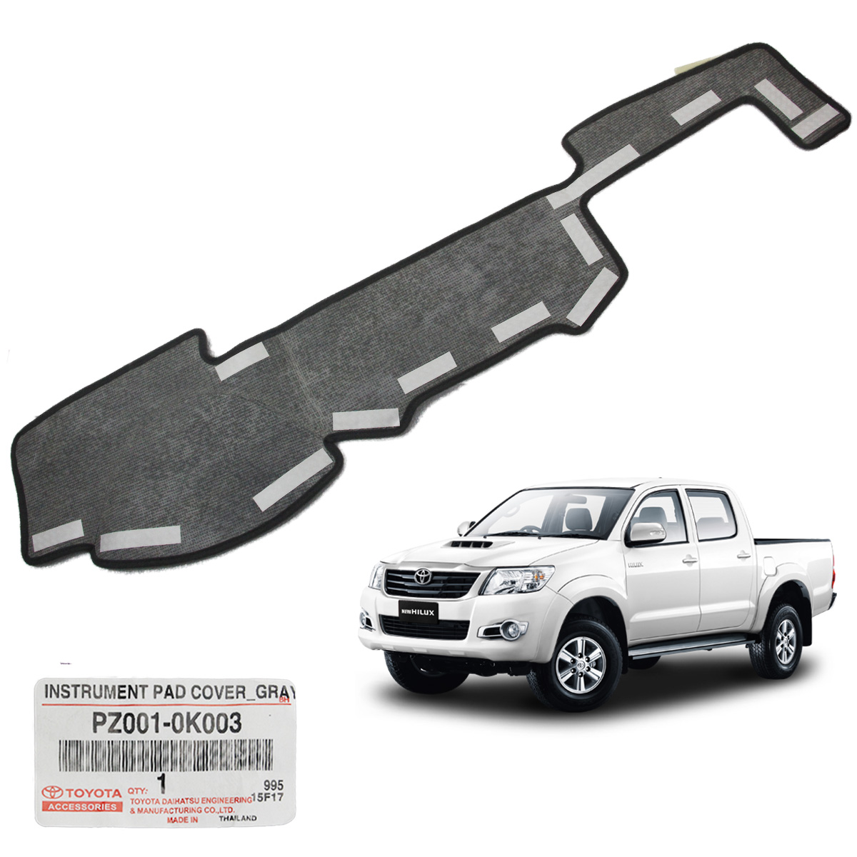 Dash Mat Console Cover Light Grey Genuine Fits Toyota Hilux Vigo Champ 05 2013 eBay