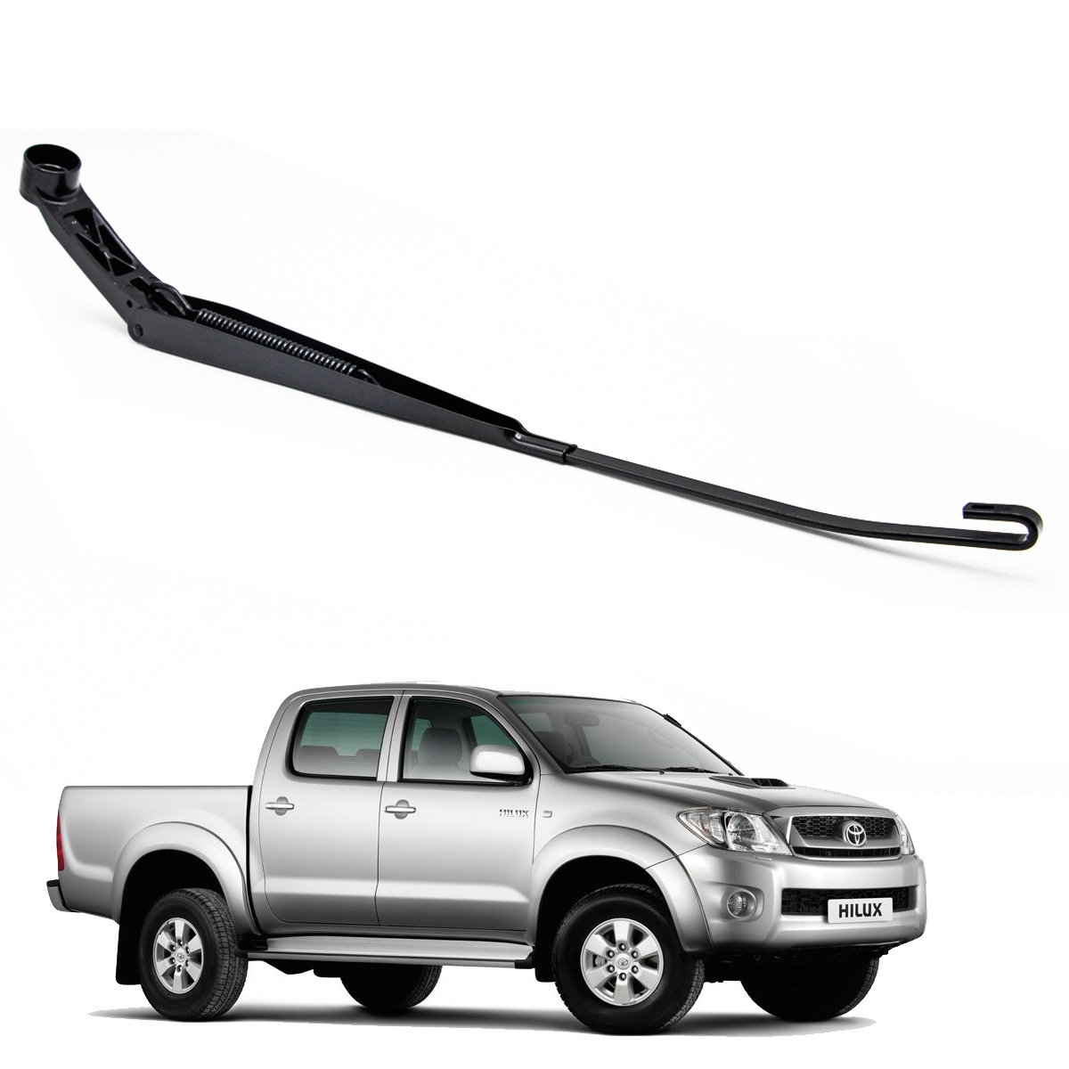 LH Windshield Wiper Arm Black Metal For Toyota Hilux Vigo Sr5 Pickup