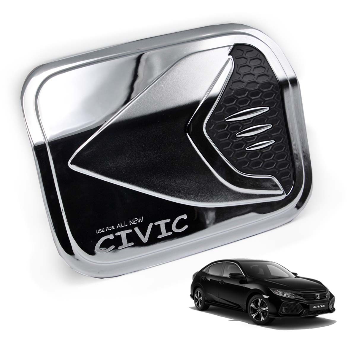 Tank Fuel Oil Cap Cover Chrome Trim For New Honda Civic Fb 5 Doors 2017