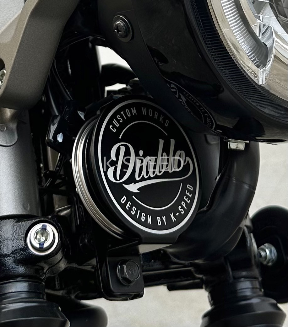 Honda CT125 HUNTER タイマーカバー 前期 後期 Diablo Logo Horn Cover Aluminum Emblem Fits Honda CT125 TRAIL