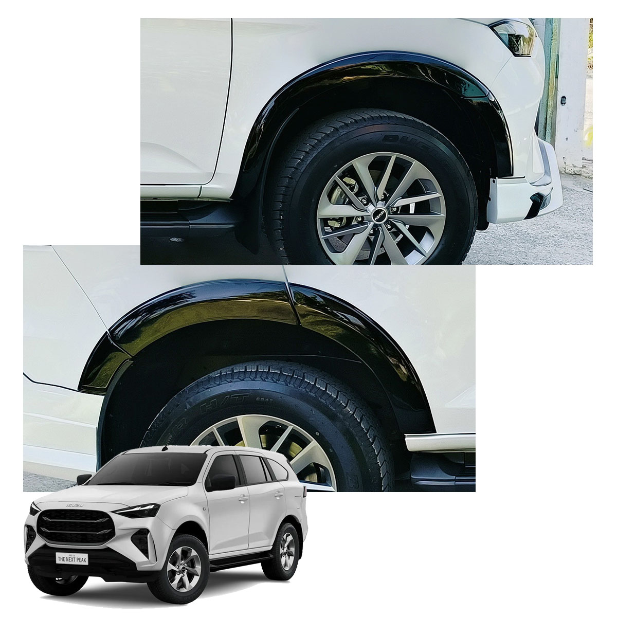Set Fender Flares Arch 10pcs For Isuzu Mu-x MuX RJ 4WD 2WD Facelift ’24 – ’25