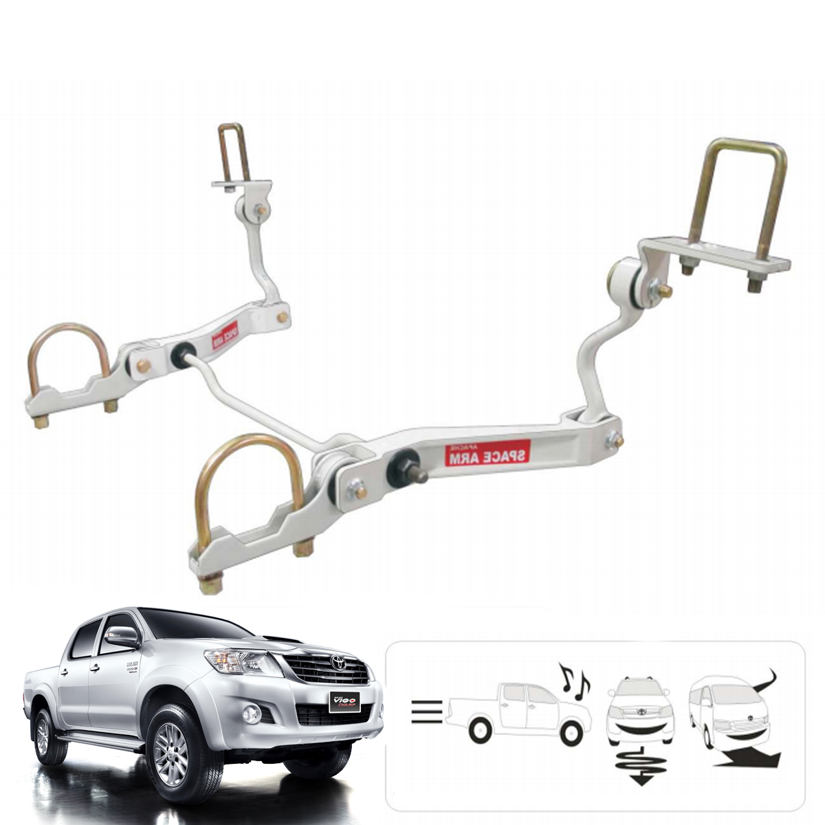 Rear Stabilizer Anti Roll Sway Bar Space Arm For Toyota Hilux Vigo Lift