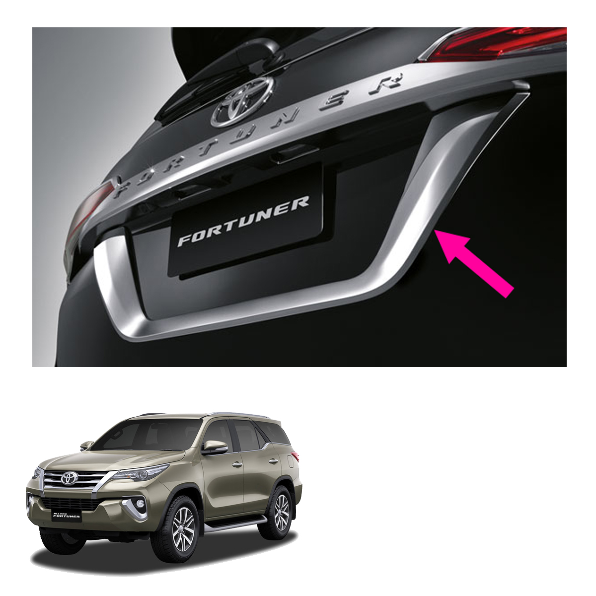 License Plate Liftgate Cover Chrome For Chevrolet Holden Trailblazer 2016 2017