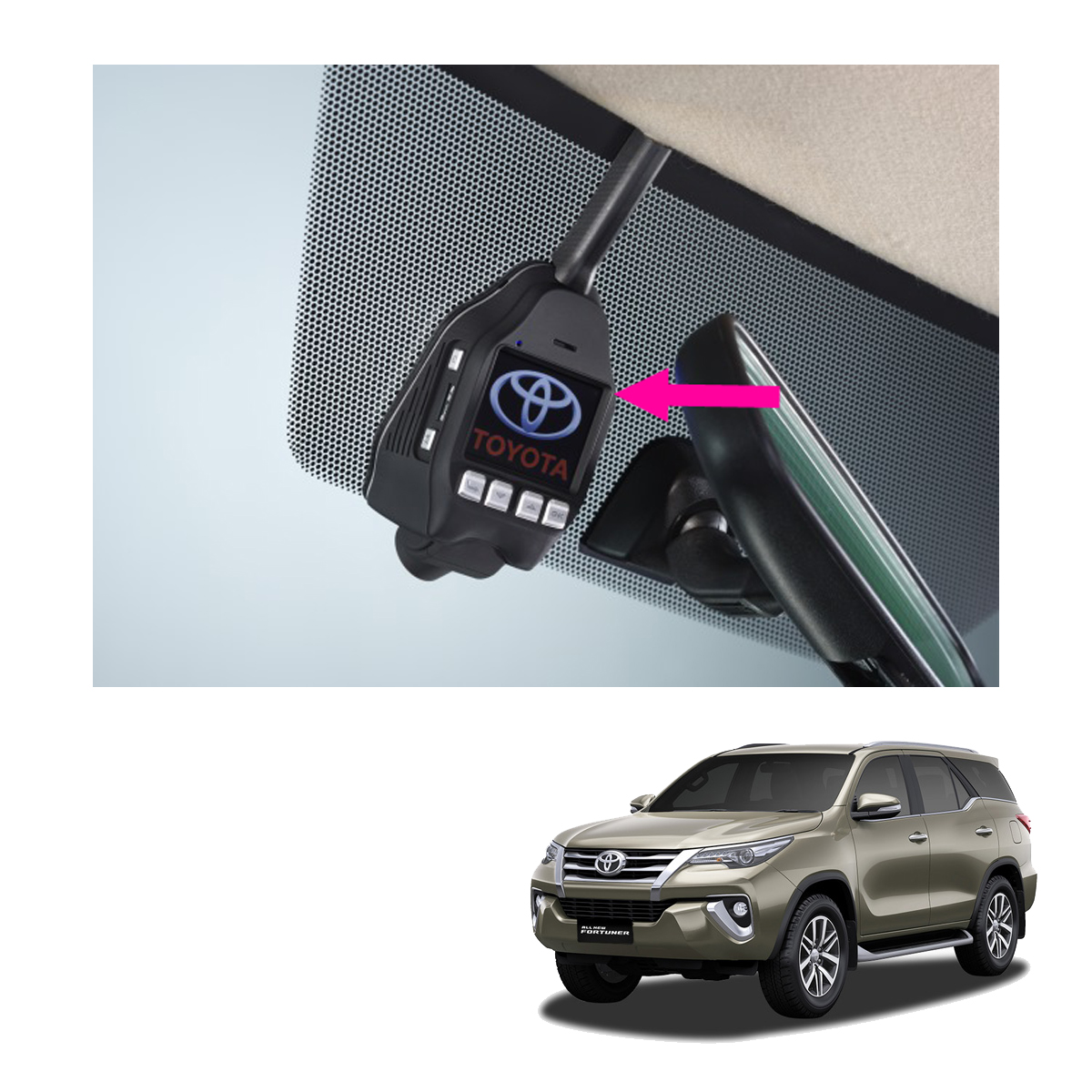 Front Wind Shield Camera Genuine Black For Toyota Fortuner Suv 15 18 Ebay