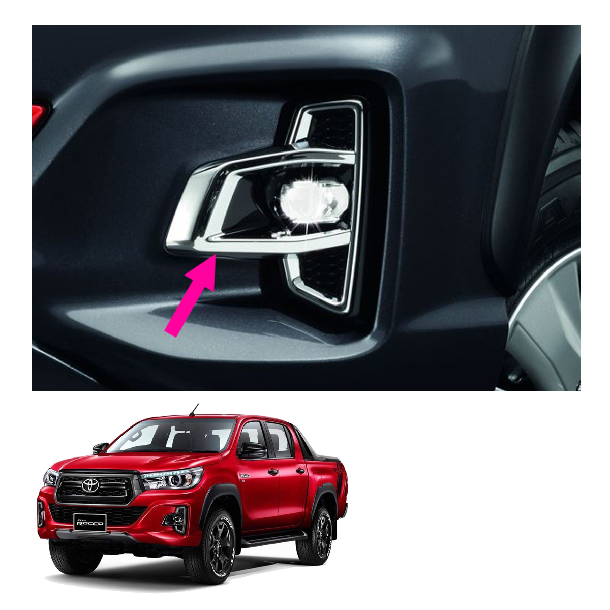 GENUINE TOYOTA HILUX REVO 2015-2018 DOUBLE CAB 4 DOORS STAINLESS SCUFF PLATES