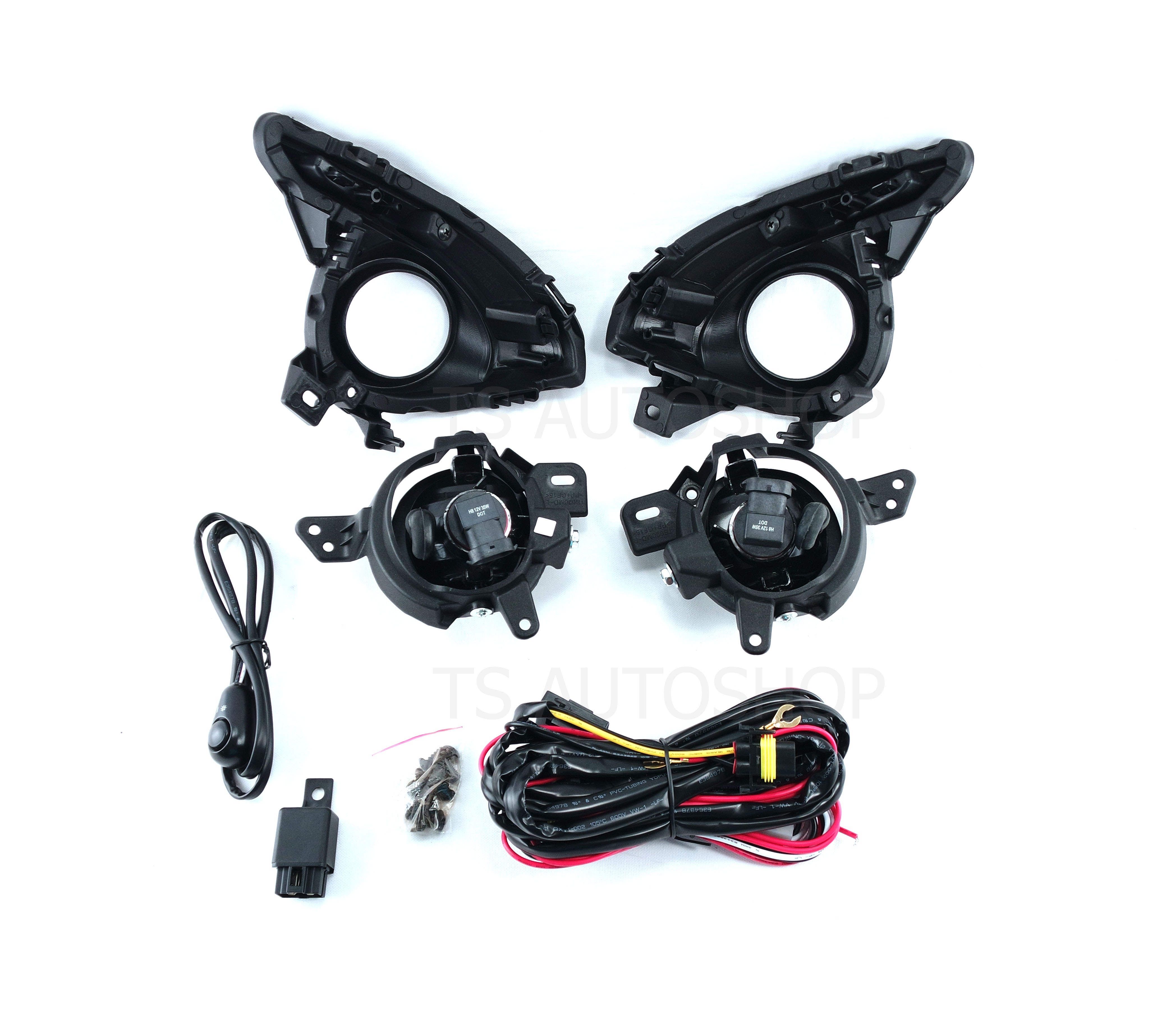 SET KIT SPOT LIGHT FOG LAMP FIT MAZDA2 M2 MAZDA 2 SKY ACTIVE 4DR 5DR ...