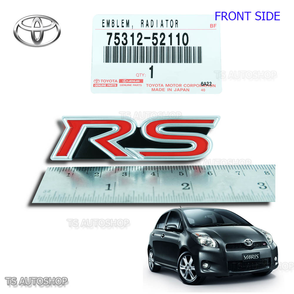 Rs Logo Badge Grille Emblem Decal Genuine For Toyota Vitz Yaris Vios 06 13 Ebay